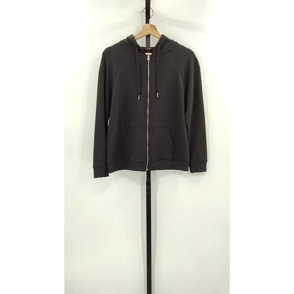 Quince Men Supersoft Fleece Zip Up Hoodie Black S